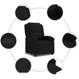  Naslonjač crni baršunasti | shoptok.hr