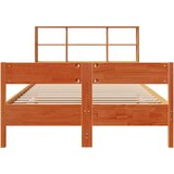 vidaXL Krevet s regalom za knjige bez madraca 120 x 190 cm od borovine | shoptok.hr