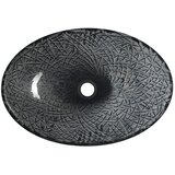 Sapho Crni stakleni umivaonik 50x36 cm Purus – | shoptok.hr