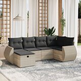 vidaXL 6-dijelni set vrtnih sofa od poliratana s jastucima svjetlosivi | shoptok.hr