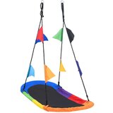 vidaXL Gugalnica gnezdo z zastavicami 165x70 cm | Shoptok.si