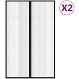  Zavesa proti mrčesu 2 kosa z magnetnimi bloki črna 220x130 cm, (21050356) | Shoptok.si