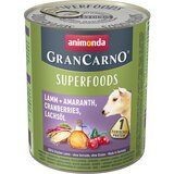 Animonda GranCarno Adult Superfoods 6 x 800 g - Jagnjetina + amarant, brusnice, lososovo olje Cene