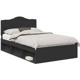  Konstrukcija postelje Črna 120 x 200 cm Masivno borovo les, (5000102482) | Shoptok.si
