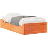  Okvir kreveta voštano smeđi 90 x 200 cm od masivne borovine | shoptok.hr