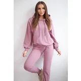 Kesi Sweatshirt set with a hood dark pink