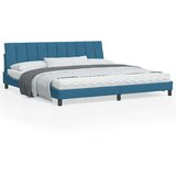  Posteljni okvir z vzglavjem moder 200x200 cm žamet, (21086486) Cene
