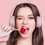 Oem TechKidz, Avdio slušalke Bluetooth z LED Osvetlitvijo Modela RabbiX, Roza, (5000231574) | Shoptok.si