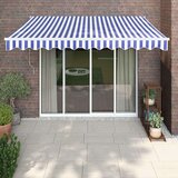 vidaXL Zložljiva tenda modra in bela 3x2,5 m blago in aluminij | Shoptok.si