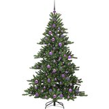 vidaXL Umetno Zložljivo Božično Drevo with LEDs z stojalom 180cm PVC | Shoptok.si