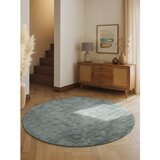 Vikosa Svetlo modra ročno tkana viskozna okrogla preproga ø 120 cm Noemi – | Shoptok.si