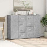 vidaXL Komoda 2 kosa betonsko siva 60x31x84 cm inženirski les | Shoptok.si