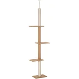Drvo za mačke do stropa podesivo 228-260 cm 3 razine grebalica kaki