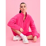 Sinsay Flis majica half-zip s uspravnim ovratnikom i rebrastim porubima Gym Hard | shoptok.hr