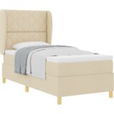  Box Spring Postelja z Blazino Krem 90x200 cm Tkanina, (22050917) | Shoptok.si