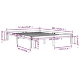  Okvir za krevet od masivne borovine 140 x 190 cm | shoptok.hr