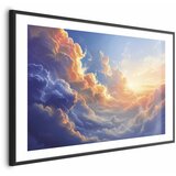  Plakat Sunset Over a Cloudy Sea: A Wonderful Symphony of Colors 90x60 Crni okvir s margom | shoptok.hr