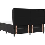  Krevet s opruga kutije s uzglavljem Crna 200 x 180 cm Baršun | shoptok.hr