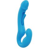 HoneyPlayBox Strap-on dildo brez pasu - Harmony Duo, z aplikacijo, moder | Shoptok.si