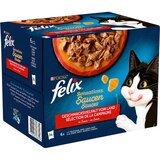 Felix "Sensations" vrečke 24 x 85 g - Puran, govedina, jagnejtina, raca Cene
