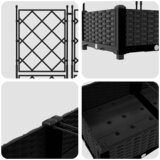  Vrtna saksija 5 pcs Crna 120 x 120 x 125,5 cm Plastika | shoptok.hr
