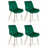  BERA stolica - zeleni baršun / noge od hrasta x 4 | shoptok.hr