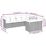  8-dijelni set vrtnih sofa od poliratana s jastucima bež | shoptok.hr