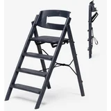 hranilica Klapp Dječja stolica, reciklirana plastika, Charcoal Black KLA-REC-CHA-BLA