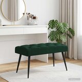  Klupa s gumbastim tkanjem Tamnozelena 80 x 40 x 46 cm Baršun | shoptok.hr