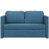  Kauč na razvlačenje 2-u-1 plavi 122x204x55 cm baršunasti | shoptok.hr