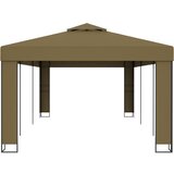  Sjenica s dvostrukim krovom 3 x 6 m smeđe-siva 180 g/m² | shoptok.hr