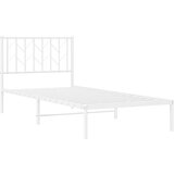 vidaXL Metalni okvir za krevet s uzglavljem bijeli 90x200 cm | shoptok.hr