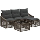  Vrtna sedežna garnitura 5 pcs Siva poli ratan, (5000270787) | Shoptok.si