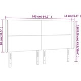  Uzglavlje svjetlosivo 163 x 16 x 118/128 cm od tkanine | shoptok.hr