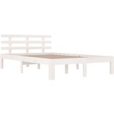  Posteljni okvir bel iz trdnega lesa 120x190 cm 4FT, (20905528) | Shoptok.si