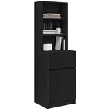 vidaXL Nočna omarica črna 39x35x125 cm inženirski les | Shoptok.si