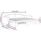  Dnevni krevet na razvlačenje smeđesivi 90 x 200 cm od tkanine | shoptok.hr