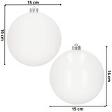  Set Kuglica za Božićno Drvce Springos® 15 cm - Bijela (2 kom.) | shoptok.hr