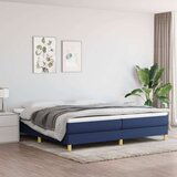  Box spring postelja z vzmetnico moder 200x200 cm blago, (20724085) | Shoptok.si