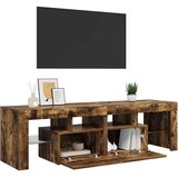 TV ormarić s LED svjetlima boja dimljenog hrasta 140x36,5x40 cm | Eponuda.ba