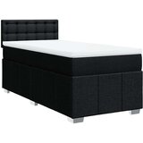 vidaXL Box spring postelja z vzmetnico črna 80x200 cm blago | Shoptok.si