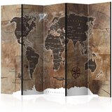  Paravan u 5 dijelova - Room divider – Map on the wood 225x172 | shoptok.hr