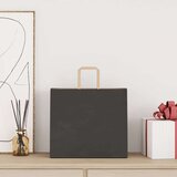  Papirnate vrećice 250 kom s ručkama crne 32x22x28 cm | shoptok.hr