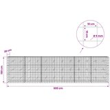  Gabion s žicom debljine 5 mm i mrežom 10x10 cm 600x20x150 cm | shoptok.hr