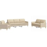 vidaXL 3-dijelni set sofa krem od mikrovlakana | shoptok.hr