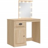 The Living Store Toaletna mizica z LED lučkami sonoma hrast 90x42x132,5 cm - Toaletna Mizica, (21445109) | Shoptok.si