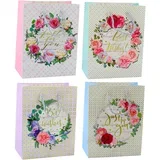 Bag Patterns Flowers Best Wishes 23 x 18 x 10.5 cm