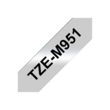Brother TZE-M951 traka za izradu naljepnica Crno na srebrnom u