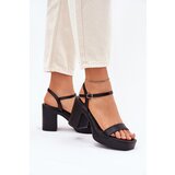 Boto Eco Leather Heeled Sandals Black Lillita | shoptok.hr