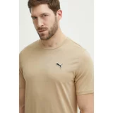 Puma Bombažna kratka majica BETTER ESSENTIALS moška, rjava barva, 675977